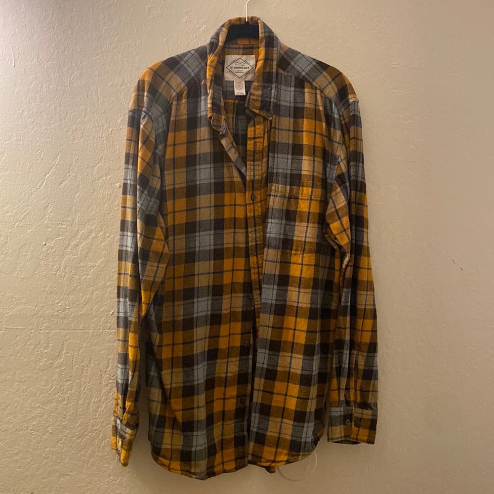 Orange plaid flannel